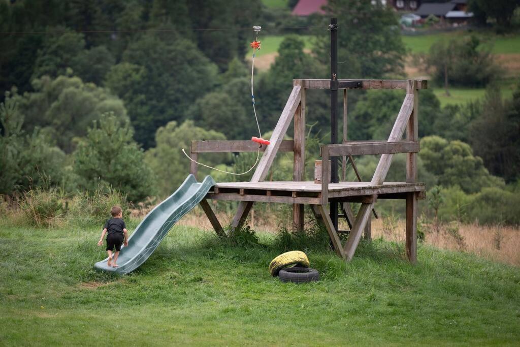 Polanka Beskid Niski Cute Cabin With Spectacular Views Hanczowa Luaran gambar