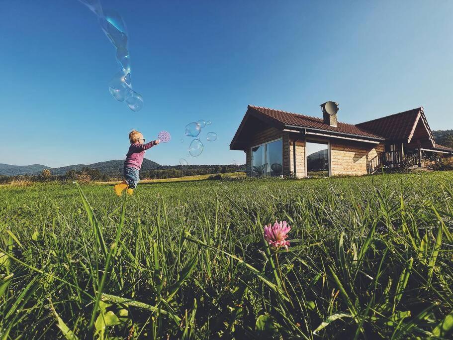 Polanka Beskid Niski Cute Cabin With Spectacular Views Hanczowa Luaran gambar